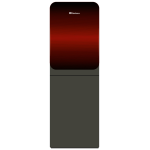 1051 Glass Door Noir Red With Refrigerator