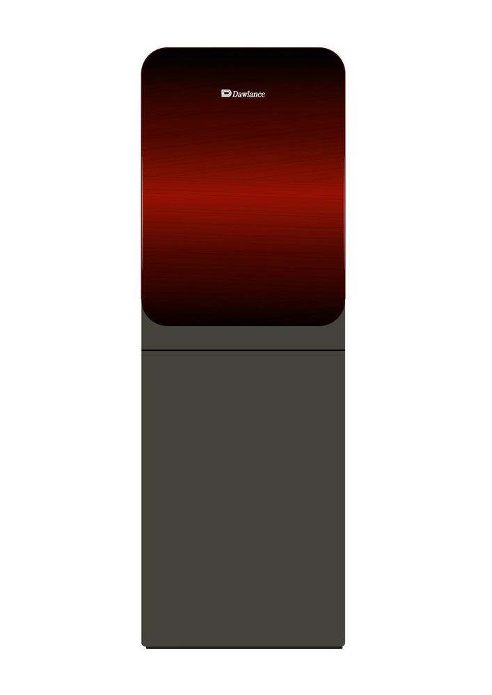 1051 Glass Door Noir Red With Refrigerator