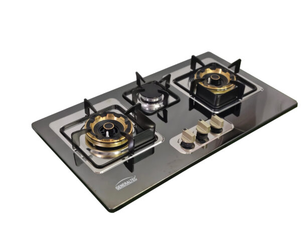 GeneralTec Gas Hob 3 Burners Brass
