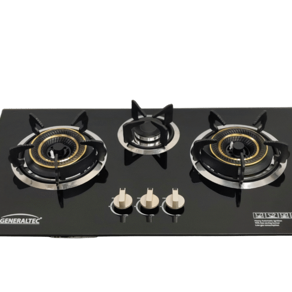 GeneralTec Gas Hob 3 Burners Glass