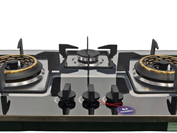 GeneralTec Gas Hob 3 Burners Brass - Image 3