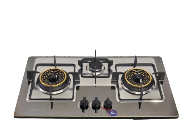 GeneralTec Gas Hob 3 Burners Brass